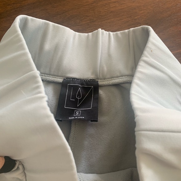 Line & Dot Mesh Joggers with Rose Gold Zippers - Picture 3 of 4